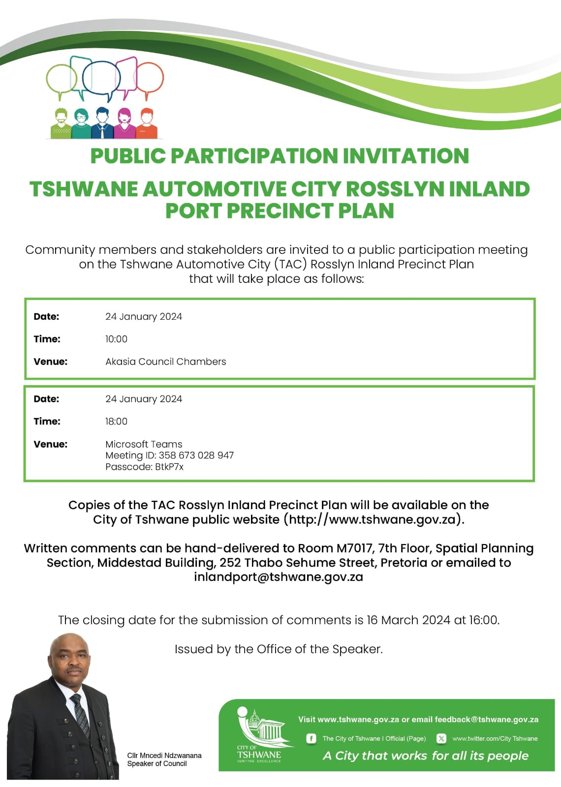 CoT Auto Rosslyn Inland Port Engagement